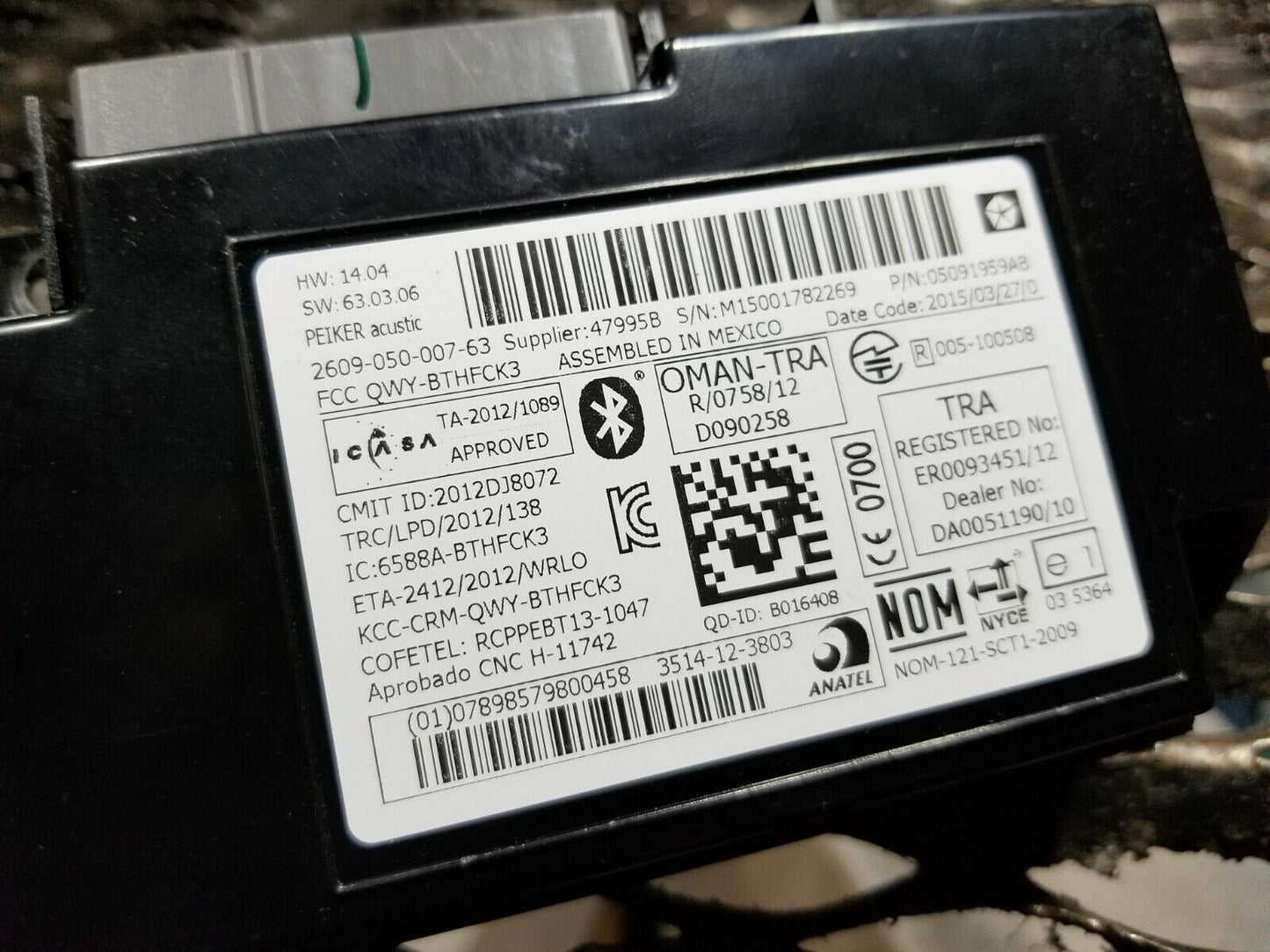 12 13 14 15 16 Jeep Patriot Communication System Module OEM 54k