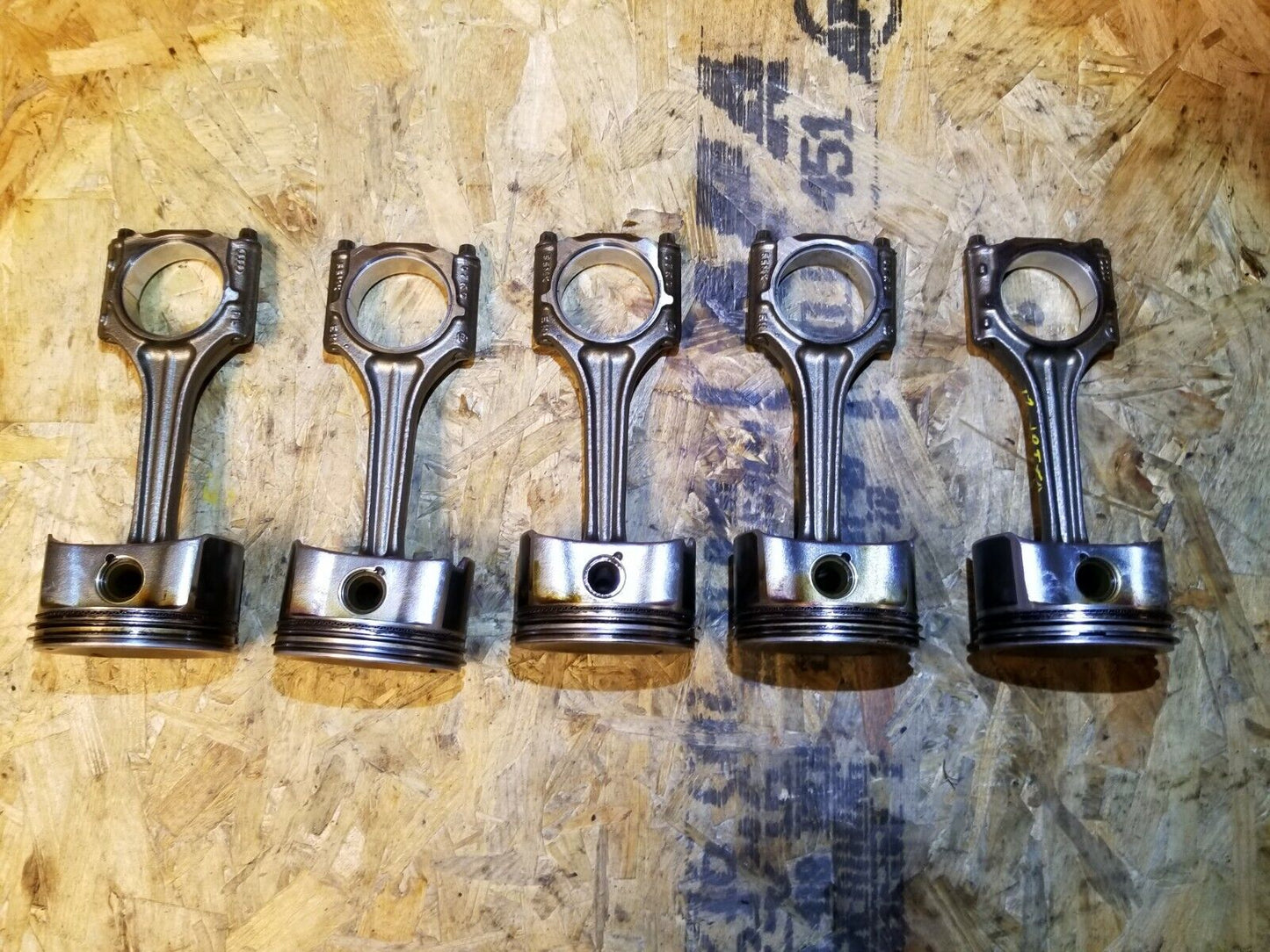 11 12 13 14 15 VW Jetta 2.5l Piston W/ Connecting Rod - Std 5pcs OEM 62k Miles
