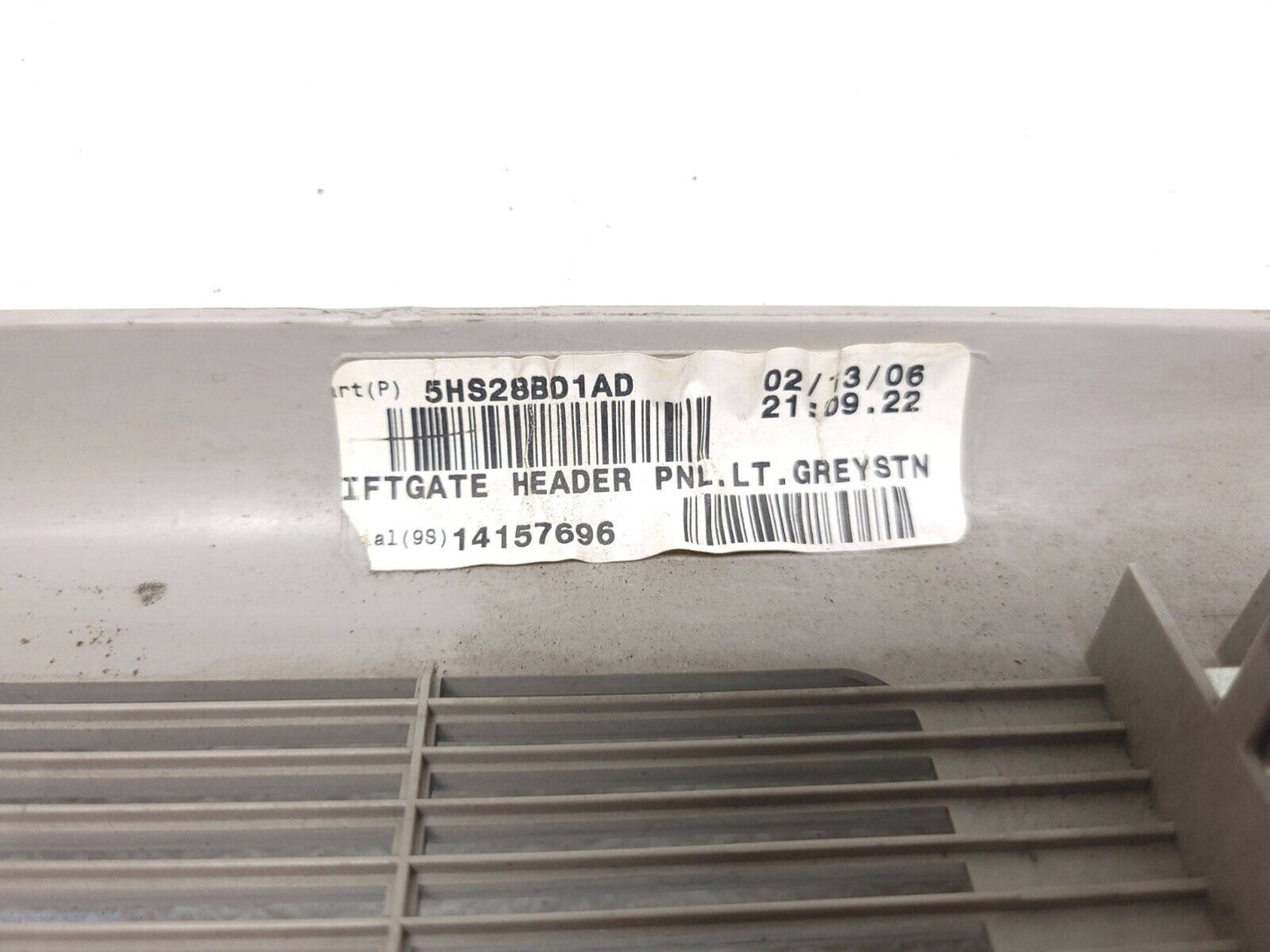 2006 - 2010 Jeep Grand Cherokee Rear Liftgate Header Trim Panel OEM