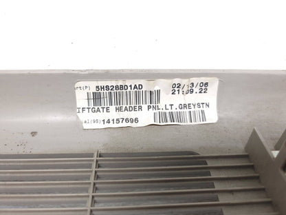 2006 - 2010 Jeep Grand Cherokee Rear Liftgate Header Trim Panel OEM