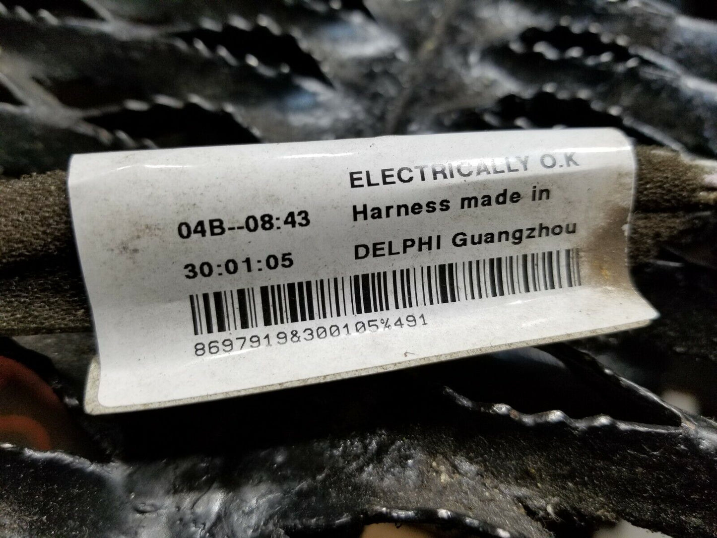 05 06 07 08 09 Volvo S60 Rear Left Driver Side Door Wire Harness OEM