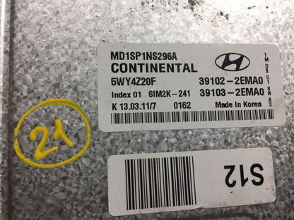 2011 Hyundai Elantra 1.8l At Engine Computer Ecu Ecm 39103-2ema0 OEM N21 68k