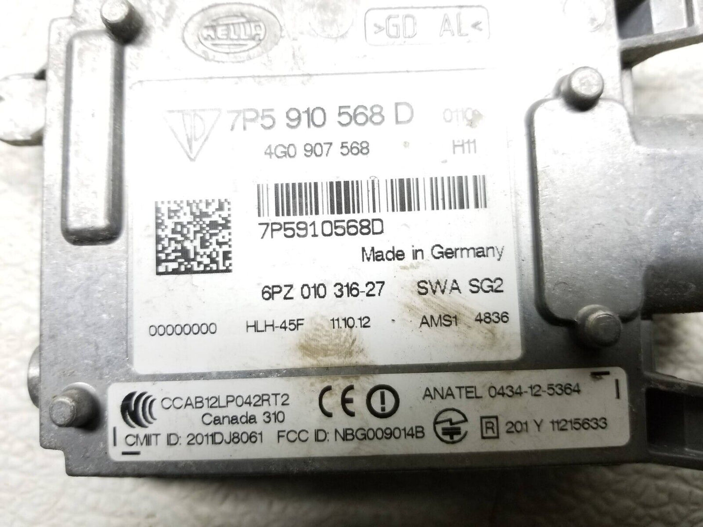 2011 - 2014 Porsche Cayenne Blind Spot Radar Sensor 7p5910568d OEM