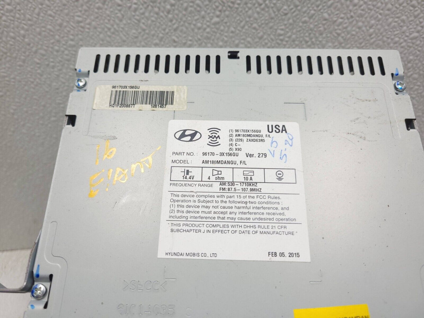 14 15 16 Hyundai Elantra AM FM Cd Player Radio Receiver OEM Sedan