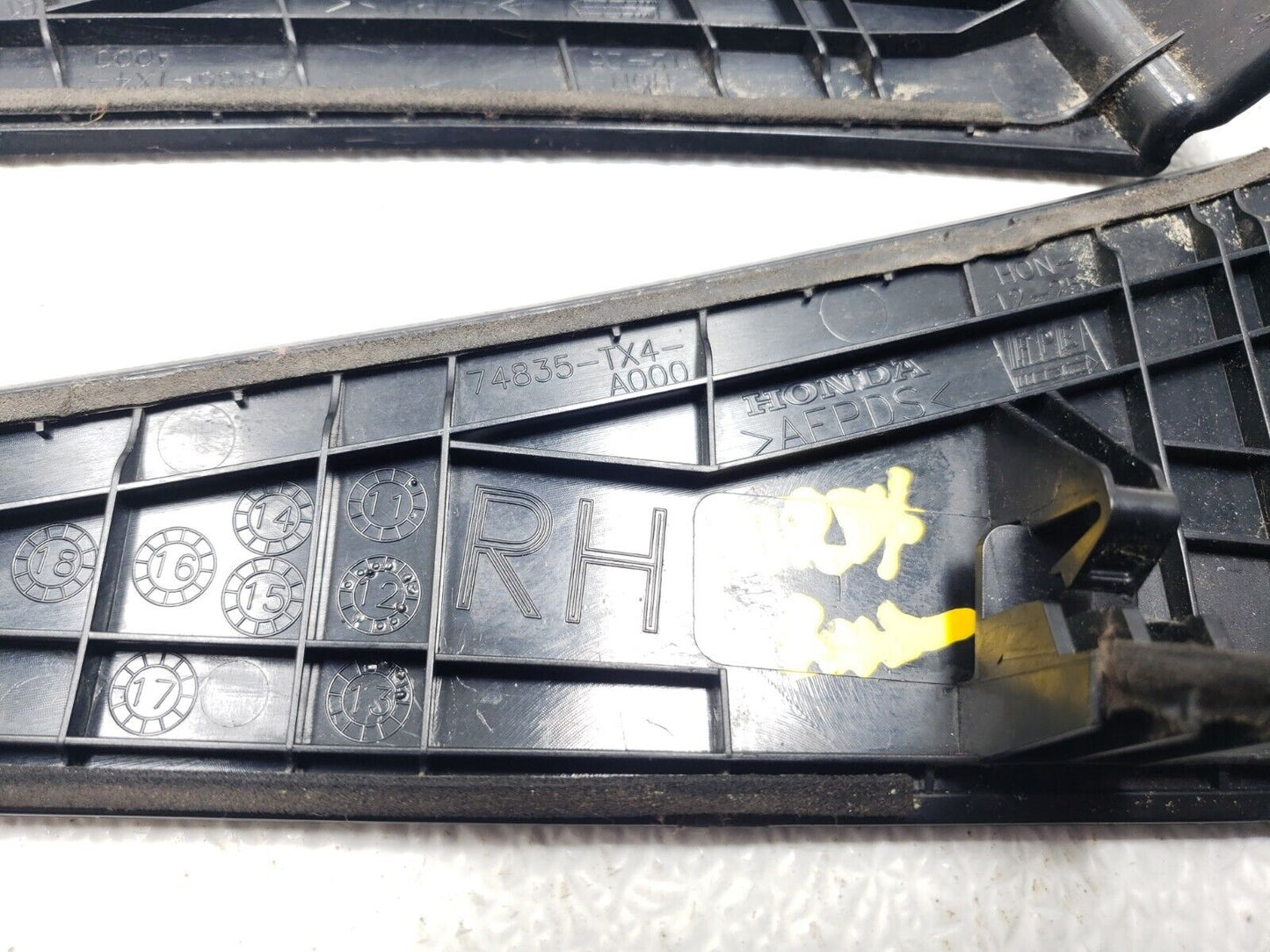 13 14 15 Acura RDX Tailgate Liftgate Hinge Cover Right & Left Pair OEM 80k Miles