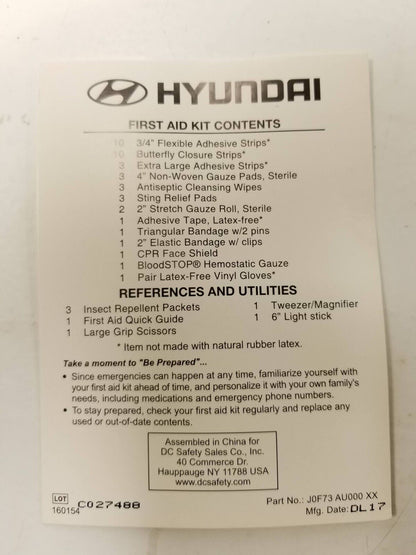 18-21 Hyundai Kona First Aid Kit OEM 29k Miles