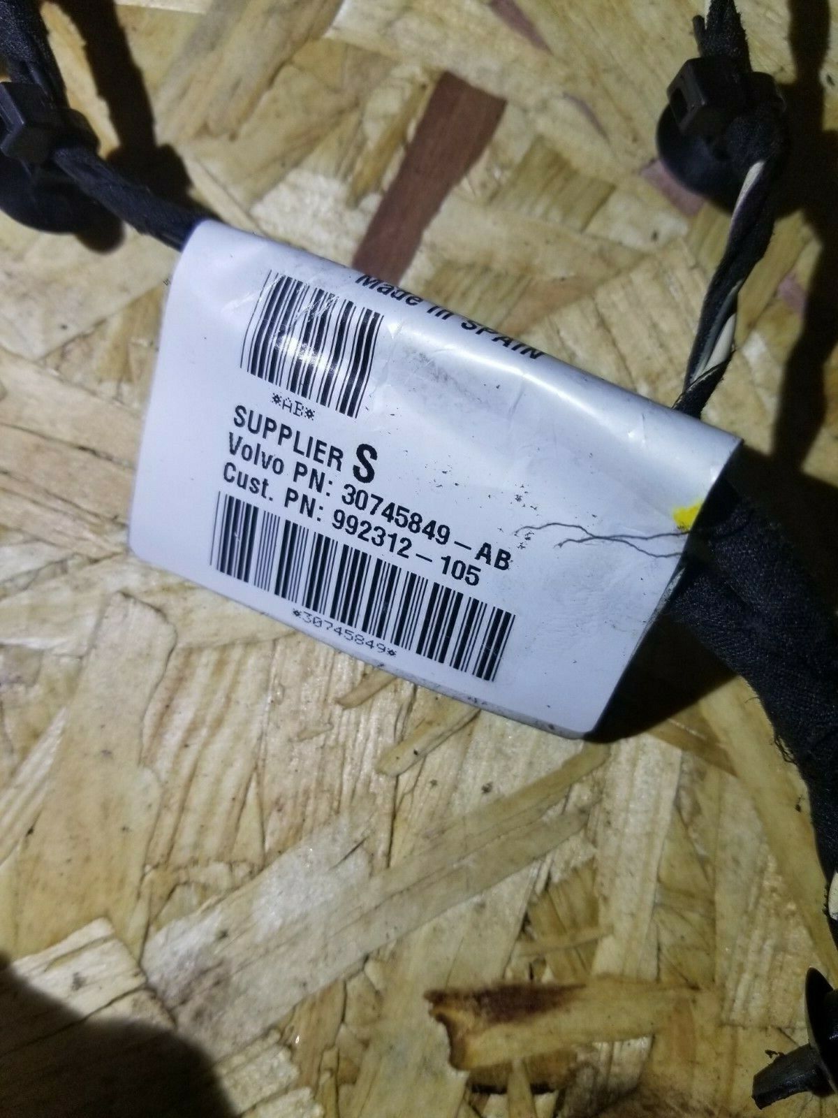 05 06 07 Volvo S40 Rear Left Driver Side Door Wire Harness OEM