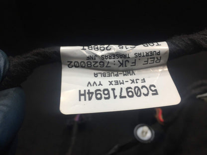 11 12 13 14 15 VW Jetta Sdn Rear Right Pass Side Door Wire Harness OEM
