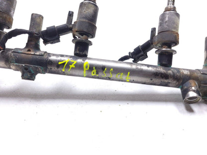 14-17 Volkswagen Passat Fuel  Rail Injection W/ Injectors 1.8t OEM
