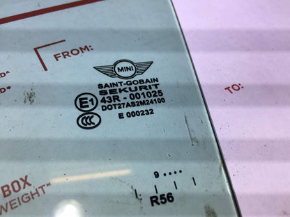 10 - 15 Mini Cooper R57 Convertible Front Left Driver Side Window Glass OEM