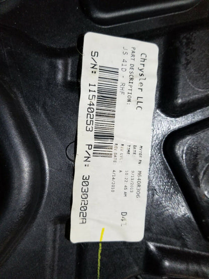 11 12 13 14 Dodge Avenger Front Right Pass Door Window Regulator Panel OEM