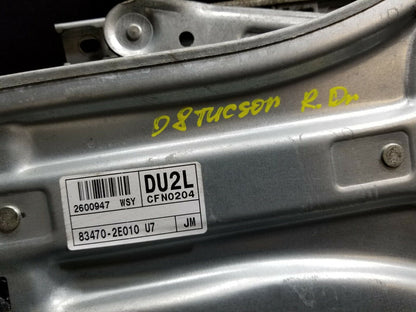 07 08 09 Hyundai Tucson Rear Left Driver Side Door Window Regulator OEM 89k