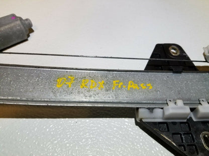 07 08 09 10 11 12 Acura RDX Front Right Pass Door Window Regulator W/ Motor OEM