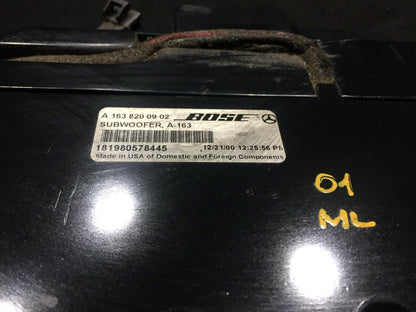 99 00 01 02 03 Mercedes W163 Audio Sound System Subwoofer Box Assembly OEM D34