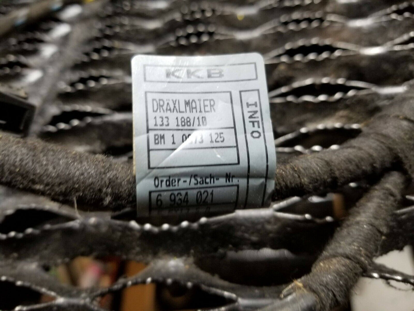 02 03 04 05 BMW 745i E65 Front Right Passenger Door Wire Harness 6934021 OEM