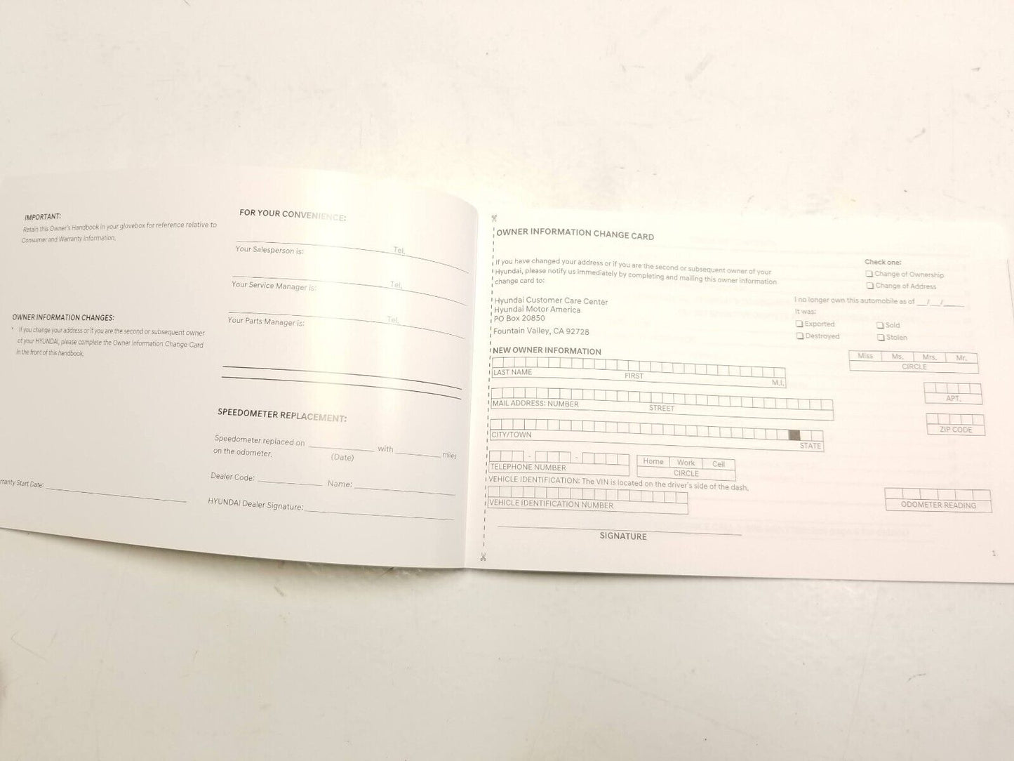 18-21 Hyundai Kona Owner's Manual OEM 29k Miles