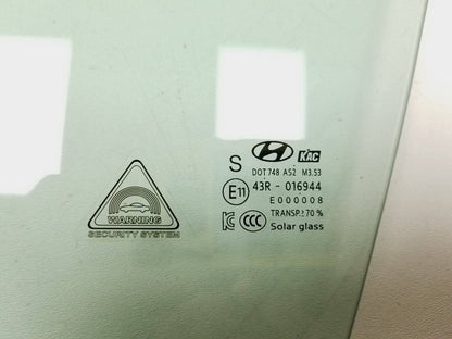 18-21 Hyundai Kona Front Door Window Glass Left Driver Side OEM 29k Miles
