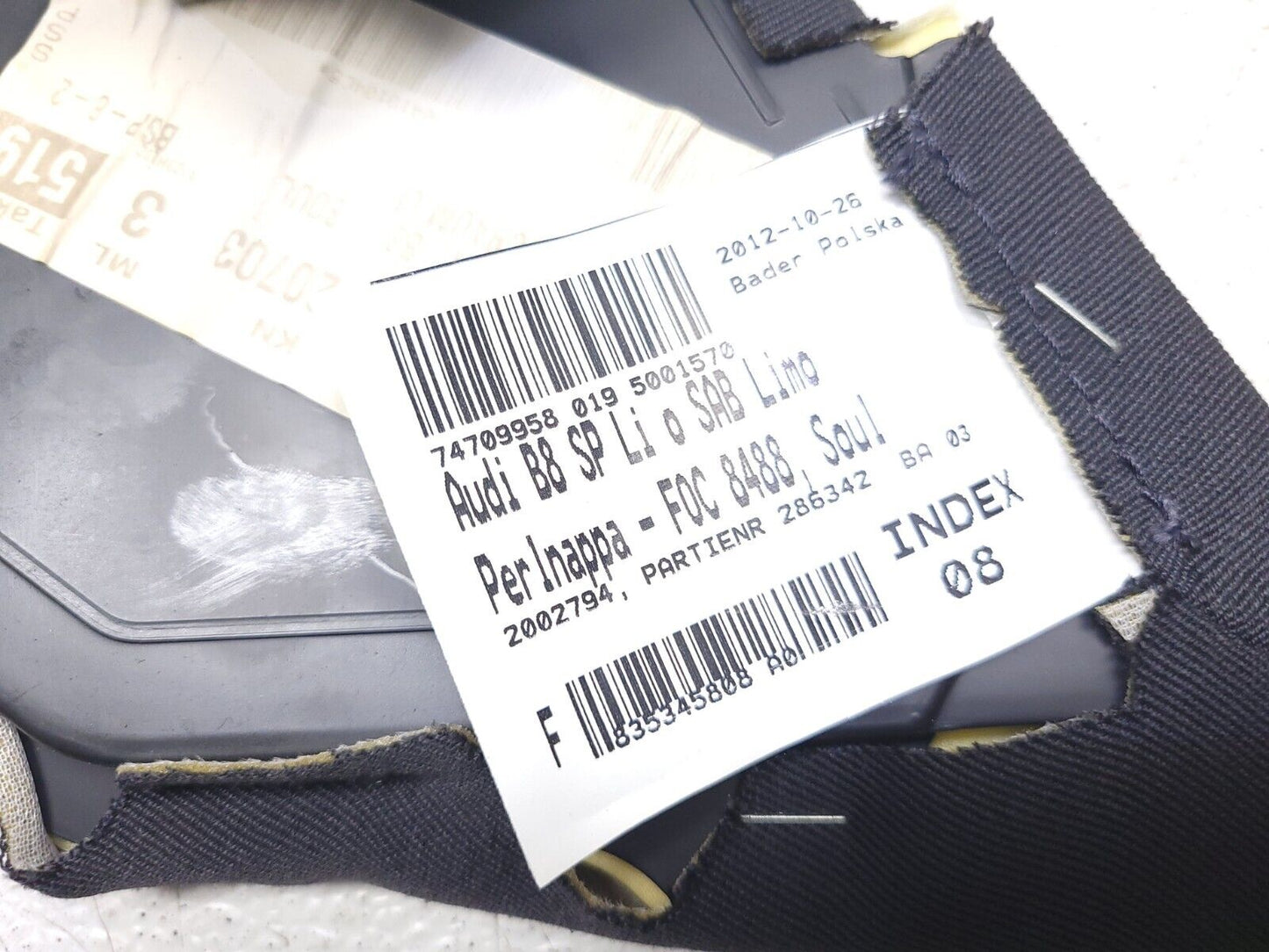 13 14 15 16 Audi A4 S4 Rear Seat Bolster Left Driver Side OEM
