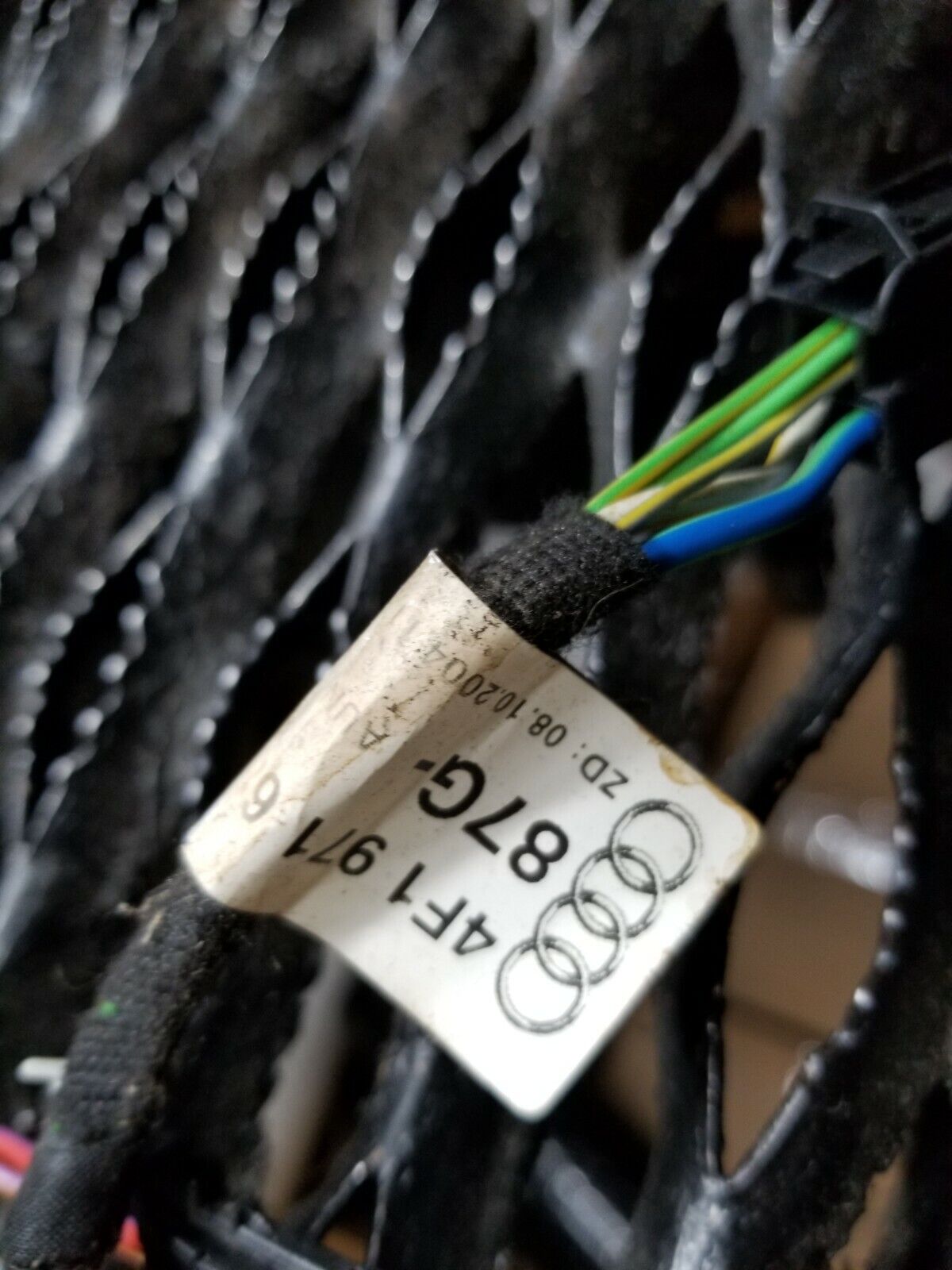 05 06 07 08 Audi A6 C6 Sedan Rear Left Driver Door Wire Harness OEM