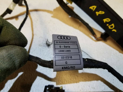 04 05 06 07 Audi A8 Rear Seat Wire Harness Left & Right Pair OEM