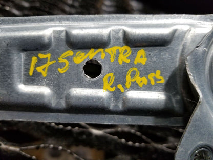 16 17 18 Nissan Sentra Rear Right Passenger Side Window Motor Regulator OEM 40k