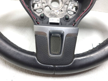 09 10 11 12 Volkswagen Cc Steering Wheel Black Leather OEM