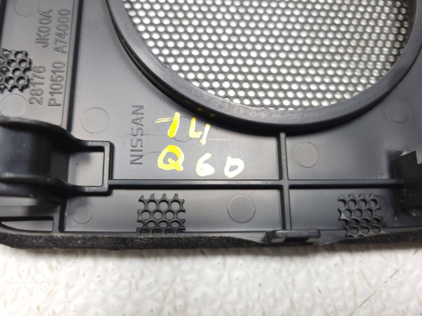 2014 2015 Infiniti Q60 Coupe Bose Speaker W/ Cover Grille OEM