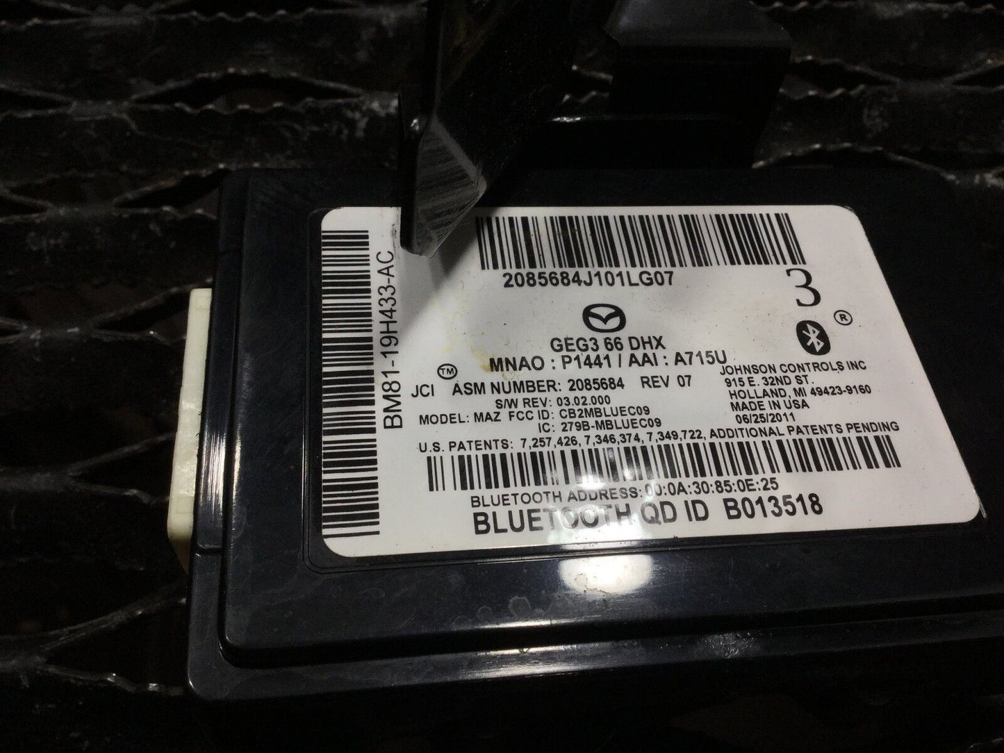 09 10 11 12 13 Mazda 6 Bluetooth Adapter Module OEM