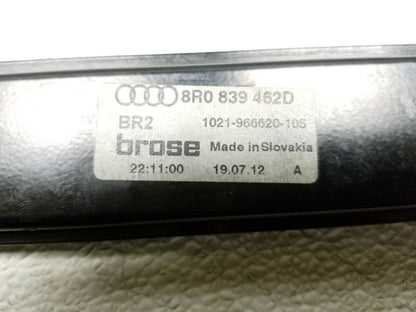 10 11 12 Audi Q5 Rear Right Pass Door Window Regulator OEM 72k Miles