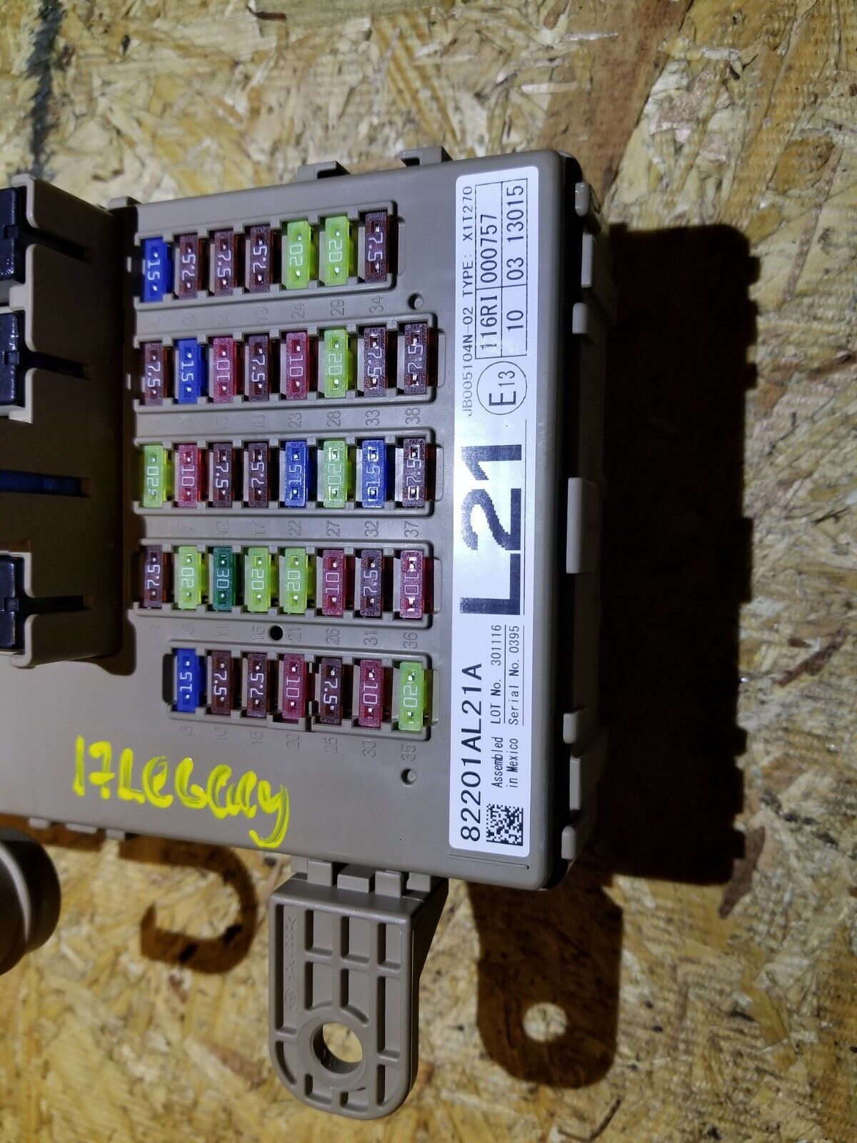 15 16 17 Subaru Legacy Interior Fuse Box 82201al21a OEM 10k