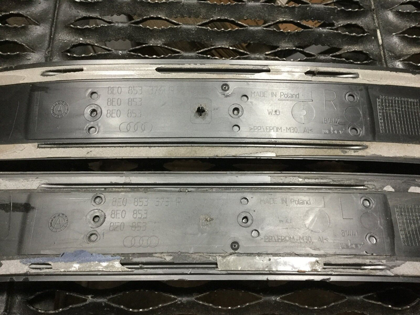 05 06 07 08 Audi A4 Rear Door Sill Trim Left & Right Pair OEM