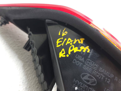 14 15 16 Hyundai Elantra Tail Light Inner Right Pass Side OEM Sedan