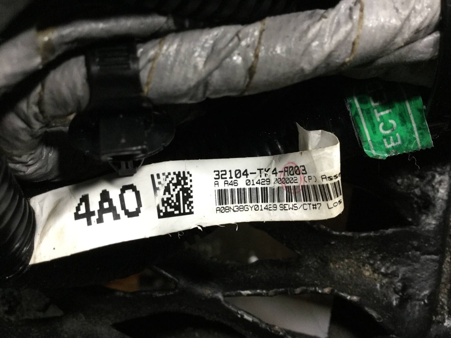 2009 2010 2011 Acura Tl 3.7l Dash Wire Wiring Harness 32104-tk4-a003 OEM