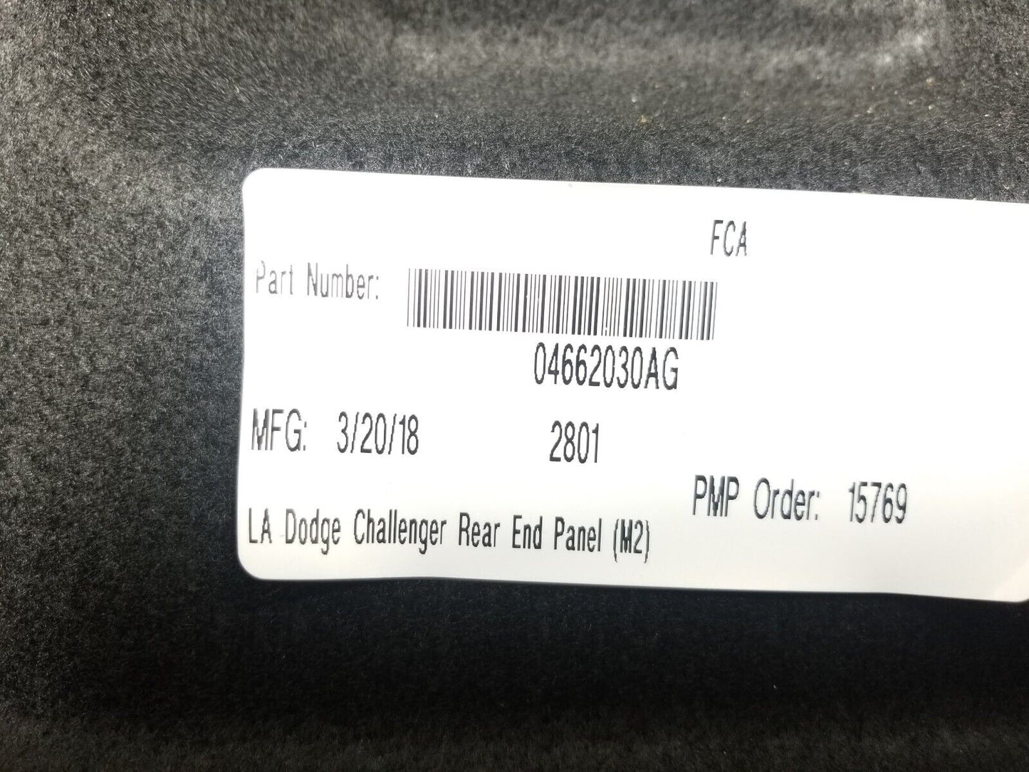 15 16 17 18 Dodge Challenger Rear Trunk Liner End Trim Cover 3pcs OEM 36k