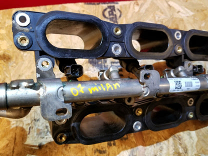 06 07 08 09 Mercury Milan 3.0l Fuel Rail W/ Intake Manifold OEM 71k