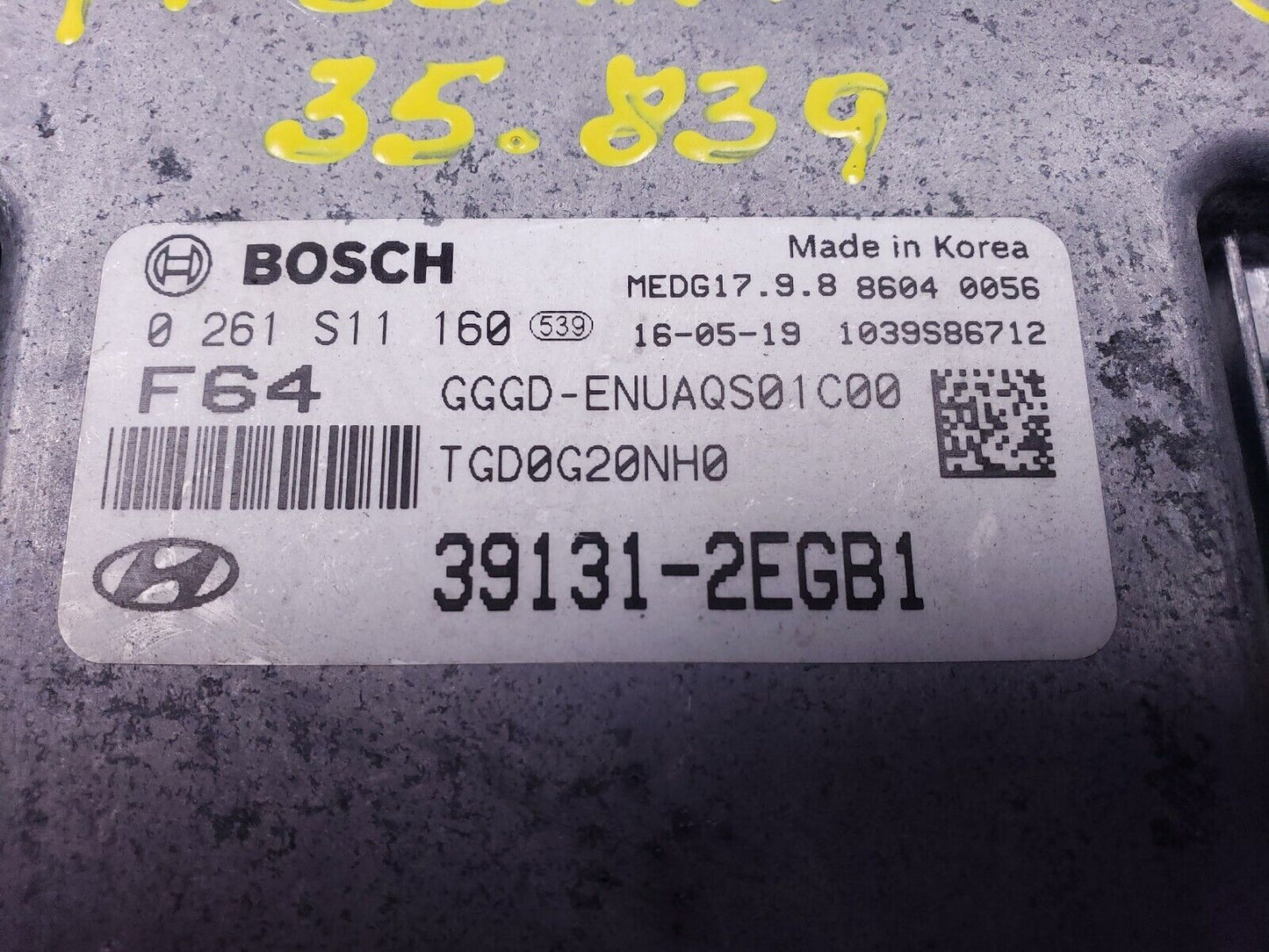 14 15 16 17 Hyundai Elantra Gt Engine Control Module Ecu Ecm 2.0l OEM 35839miles