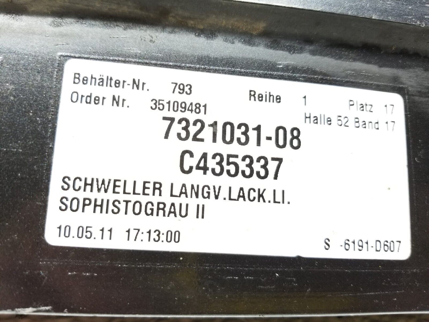 09 10 11 12 BMW 750li Rocker Panel Skirt Molding Left Driver Side OEM