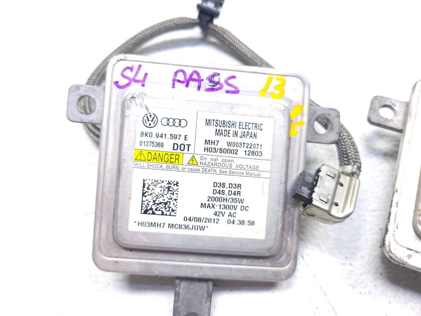 13 14 15 16 Audi A4 S4 Xenon Hid Ballast 2pcs 8k0941597e OEM