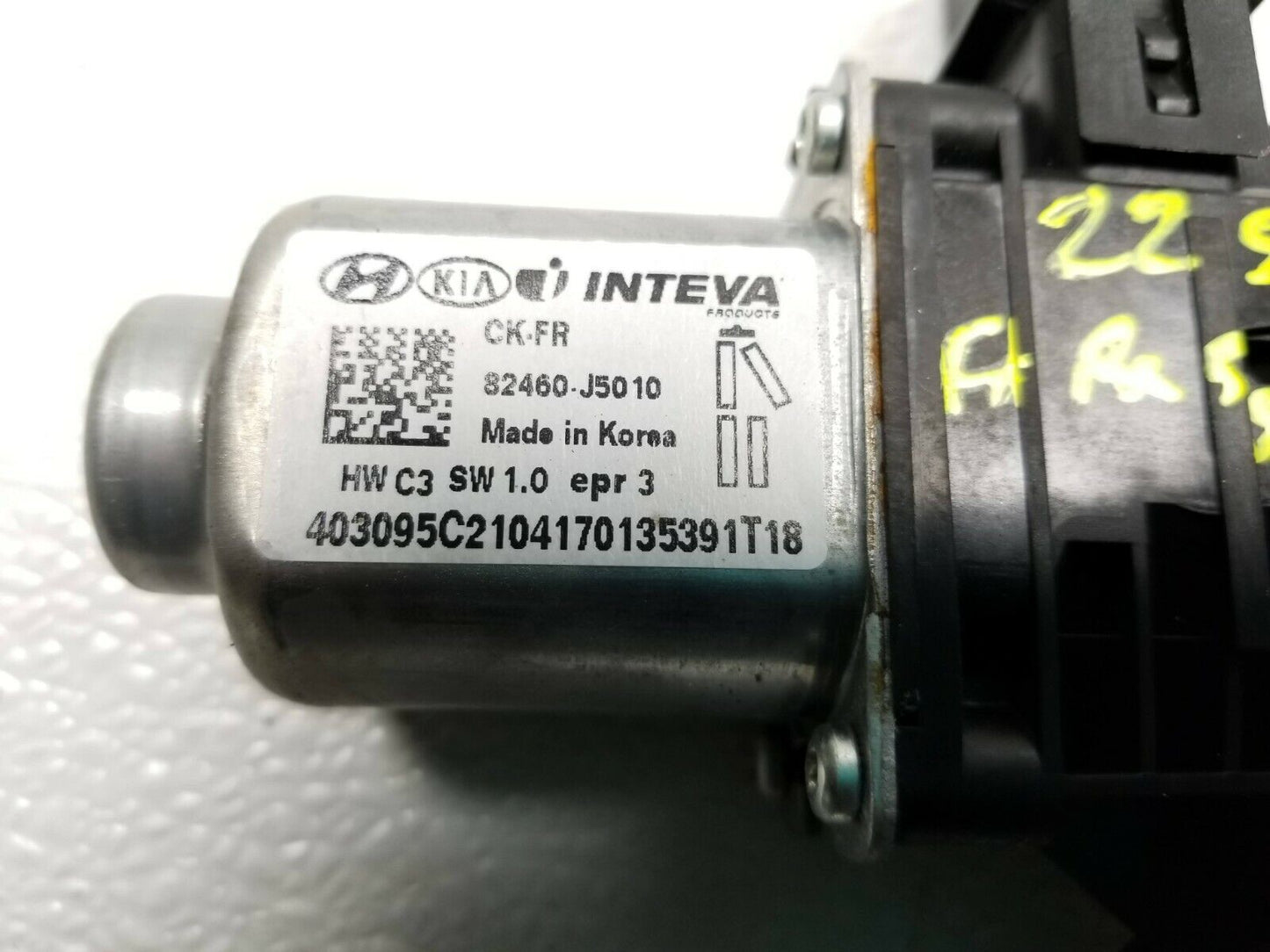 18 19 20 21 22 Kia Stinger Front Right Pass Door Window Motor 82460-j5010 OEM