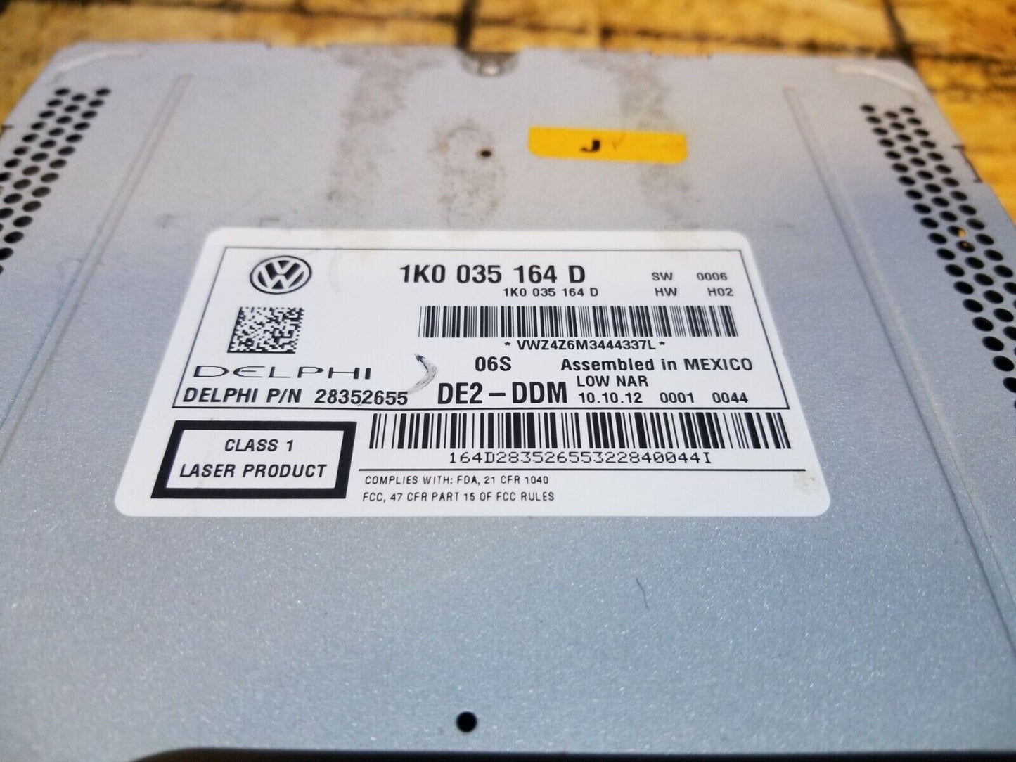 11 12 13 2013 Volkswagen Jetta Audio AM FM Radio Cd Player Receiver OEM #140