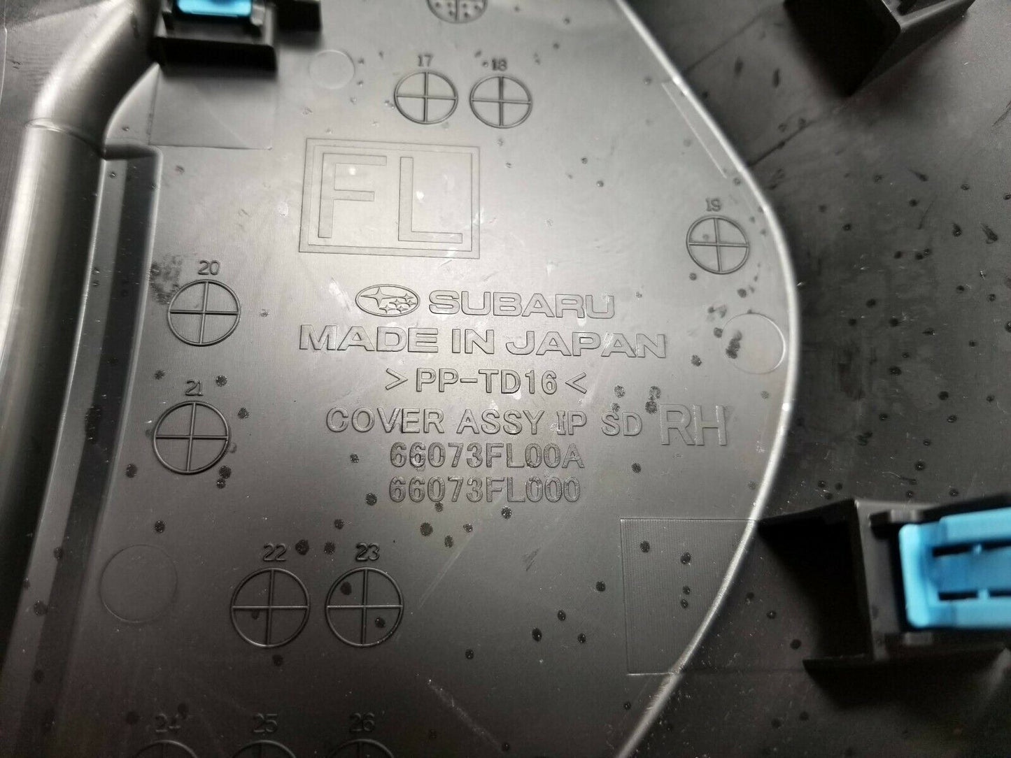 17 18 19 Subaru Impreza Sport Dash End Cap Cover Right Pass Side OEM 64k Miles