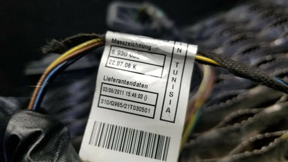 09 10 11 12 BMW 328xi E90 Rear Right Door Wire Wiring Harness Passenger Side OEM
