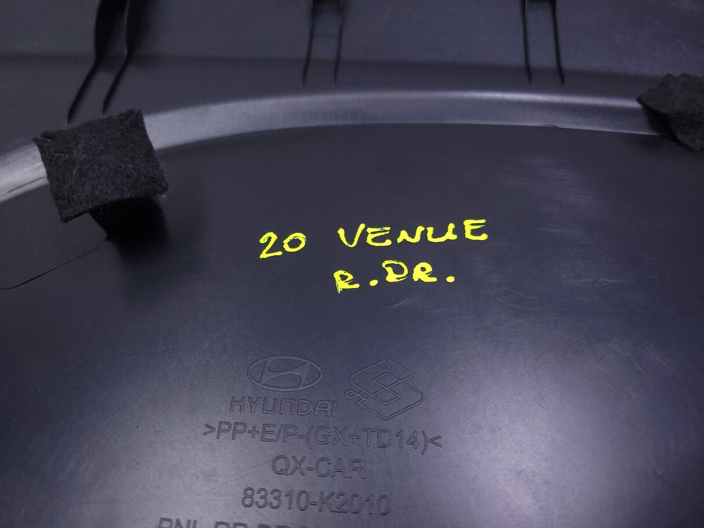 20 21 22 Hyundai Venue Door Panel Trim Rear Left Driver Side OEM