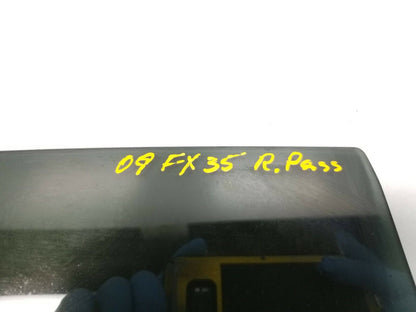 09 10 11 12 Infiniti Fx35 Rear Right Pass Door Window Glass OEM