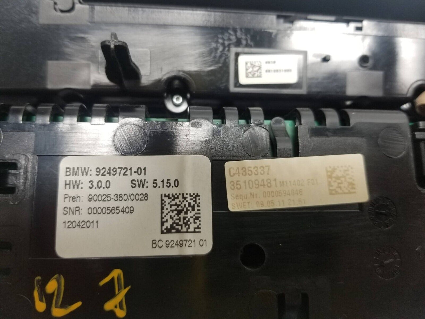 09 10 11 12 BMW 750li AC Climate Control Panel Radio Cd Panel HVAC OEM