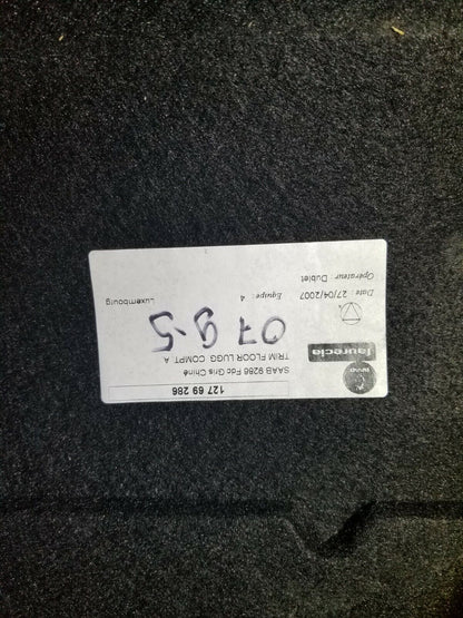 06 07 08 09 Saab 9-5 95 Trunk Mat Carpet Aero Sedan Spare Tire Cover  OEM