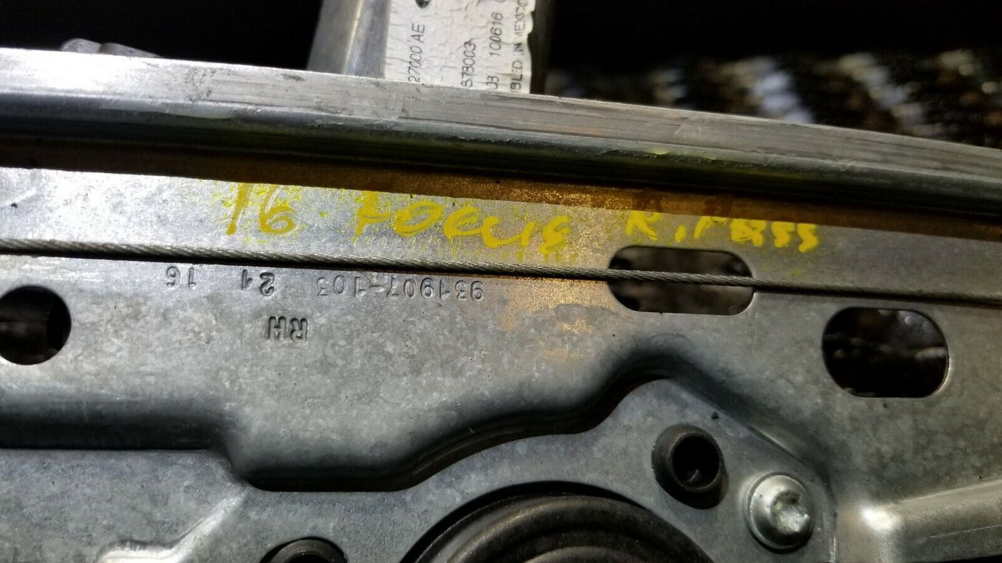 15 16 17 18 Ford Focus Rear Right Pass Side Window Regulator Motor OEM 14k