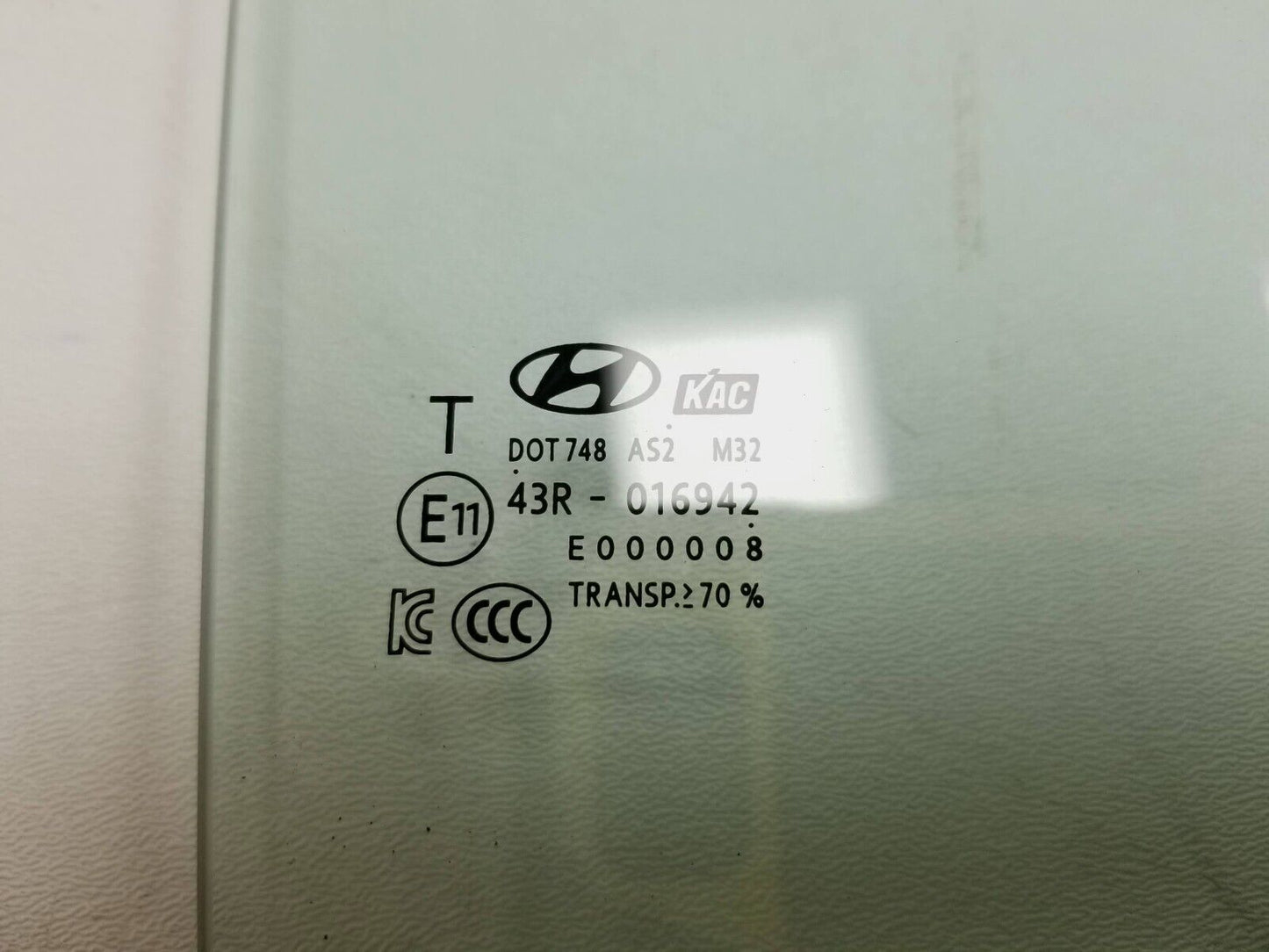 18-21 Hyundai Kona Rear Door Window Glass Right Passenger Side OEM 29k Miles
