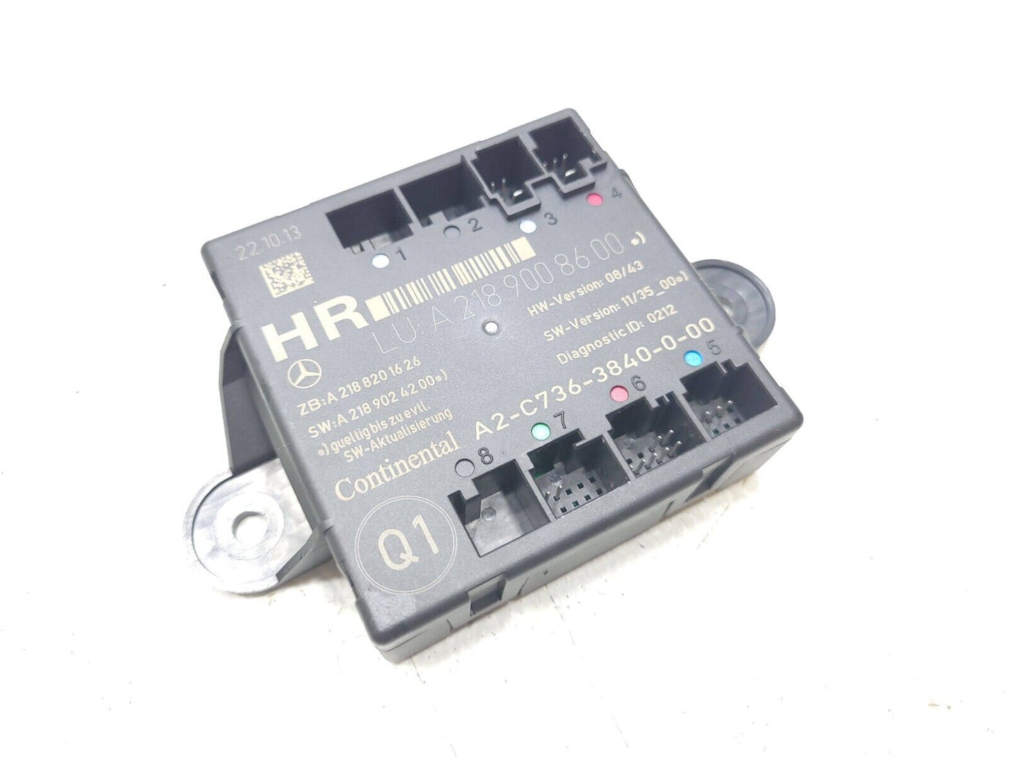 11 - 16 Mercedes E350 W212 Door Control Module Rear Right Pass Side OEM