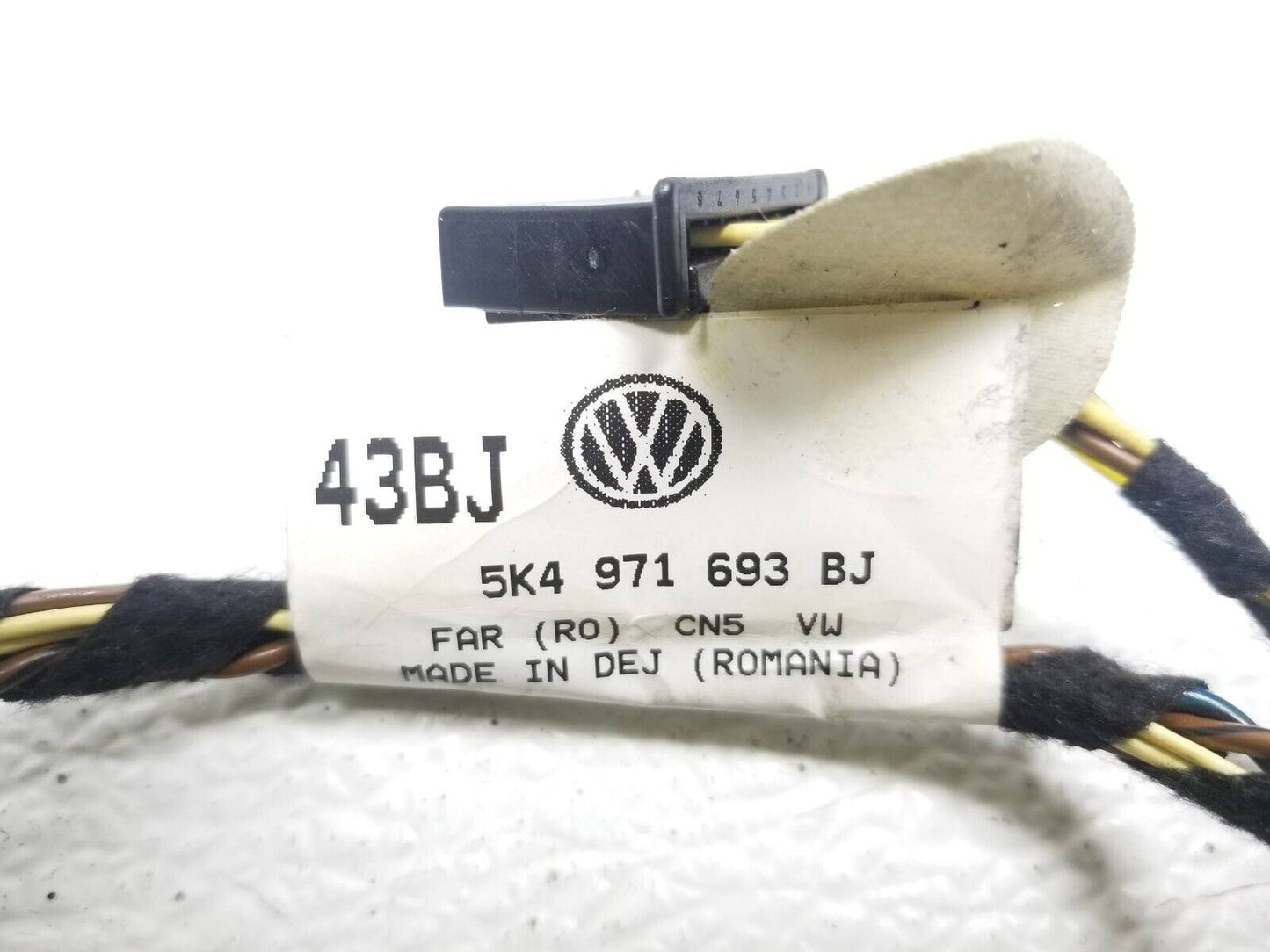 10 11 12 13 14 VW Golf GTI Rear Door Wire Harness Left Driver Side OEM